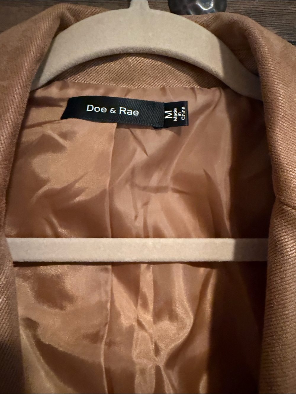 Doe & Rae Camel/Tan Single-Button Blazer - Picture 2 of 3
